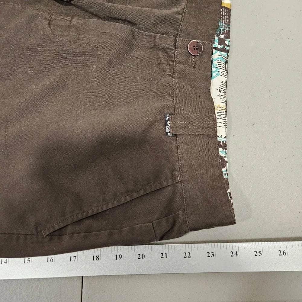 Vintage LOST ENTERPRISES Mens 36 Chino Y2K Skateboard Shorts Brown 24 in Long‎
